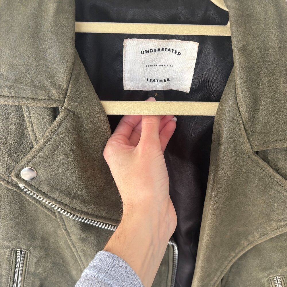 Understated Leather Moto Jacket - image 3